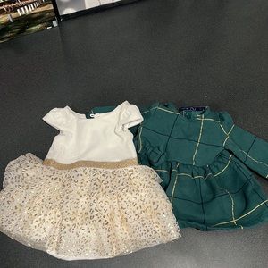 2 baby girl holiday dresses 3months